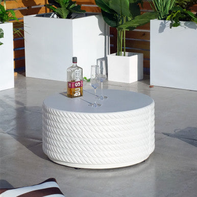 White Waterproof Outdoor Coffee Table - PAT-2462TA