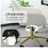 White Swivel Office Chair - Adjustable Height Desk Chair