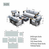 VAREL 5-Piece Sofa Set with ZENITH Fire Pit Table (Full Set)