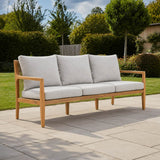 SOLARA Solid Wood 3-Seater Sofa
