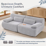 SOFTY Grey Indoor Modular Sofa Set - Space-Saving Compressed Sectional Sofa