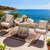 Outdoor Metal Bistro Set – Patio Table and Chair Set for Garden, Balcony, Café