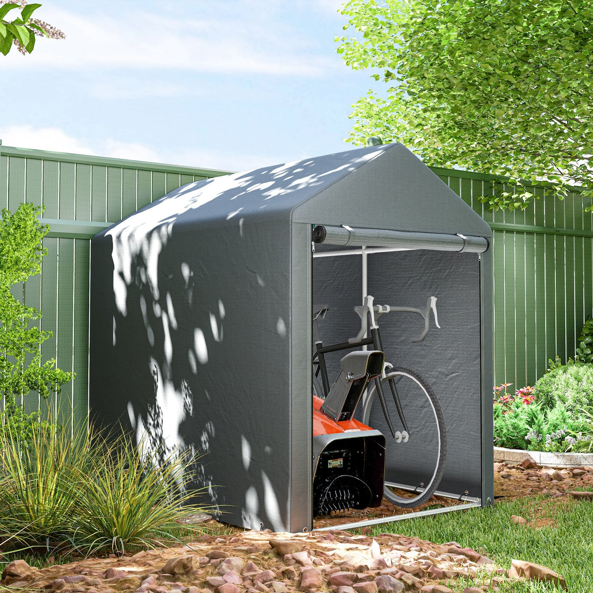 Temporary Garden Shed 179 x 120cm, Dark Grey