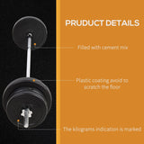 Dumbbell and Barbell Set, 65kg Adjustable Weights for Home Gym - Black