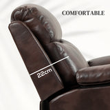 Faux Leather Electric Recliner Chair, 70?? Riser, Dark Brown