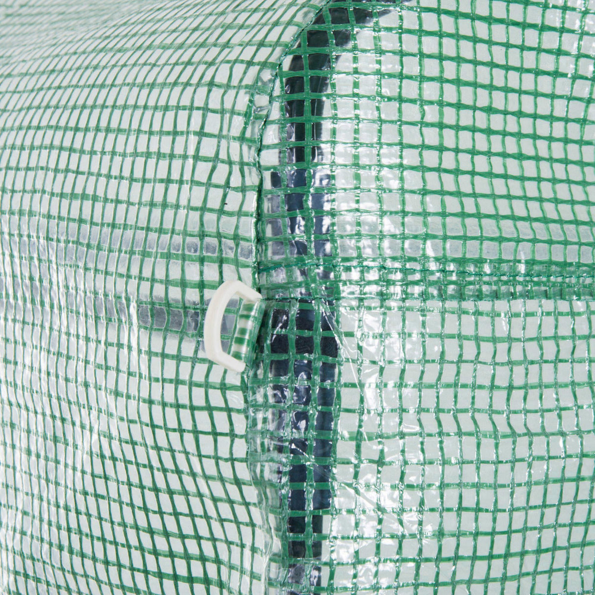 Polytunnel Greenhouse Grow House with Roll-up Sidewalls, Zipped Door and 8 Windows, Green