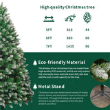 Snow-Flocked Artificial Christmas Tree with Pine Cones - Realistic Green Xmas Tree for Indoor Home Decoration