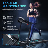 Folding Treadmill, 2.0HP Incline Running Machine with LED Display, Grey