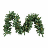 Pre-Lit Christmas Garland - Realistic PVC Foliage Garland with LED Lights for Festive Decoration