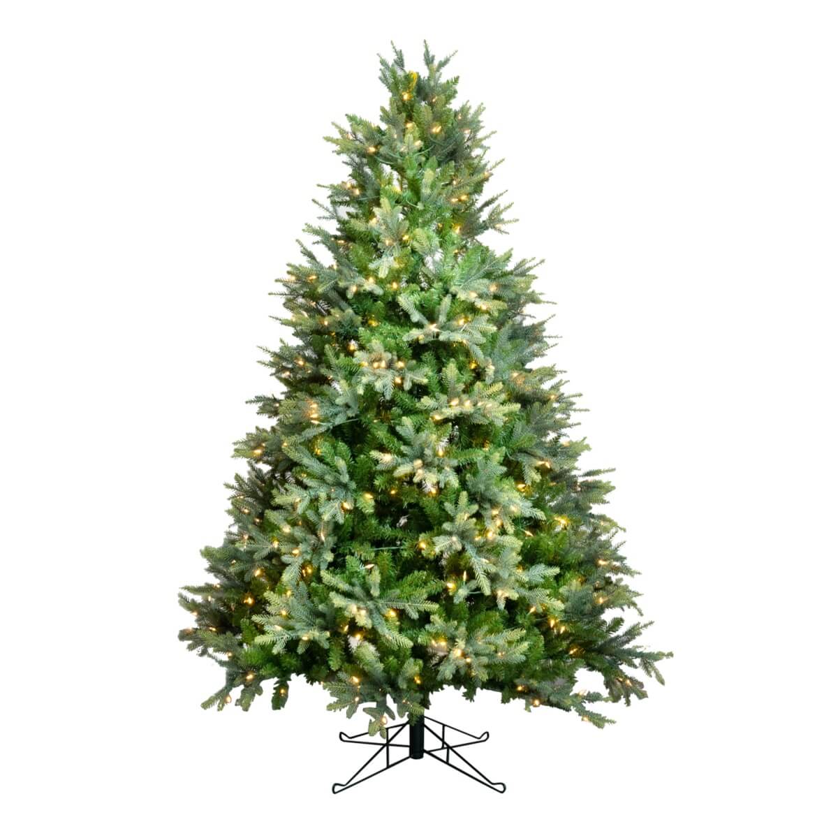 Lush Full Green Artificial Christmas Tree - Realistic Xmas Tree with Pre-Lit LED Lights for Festive Home Decoration, 6ft/7ft/8ft