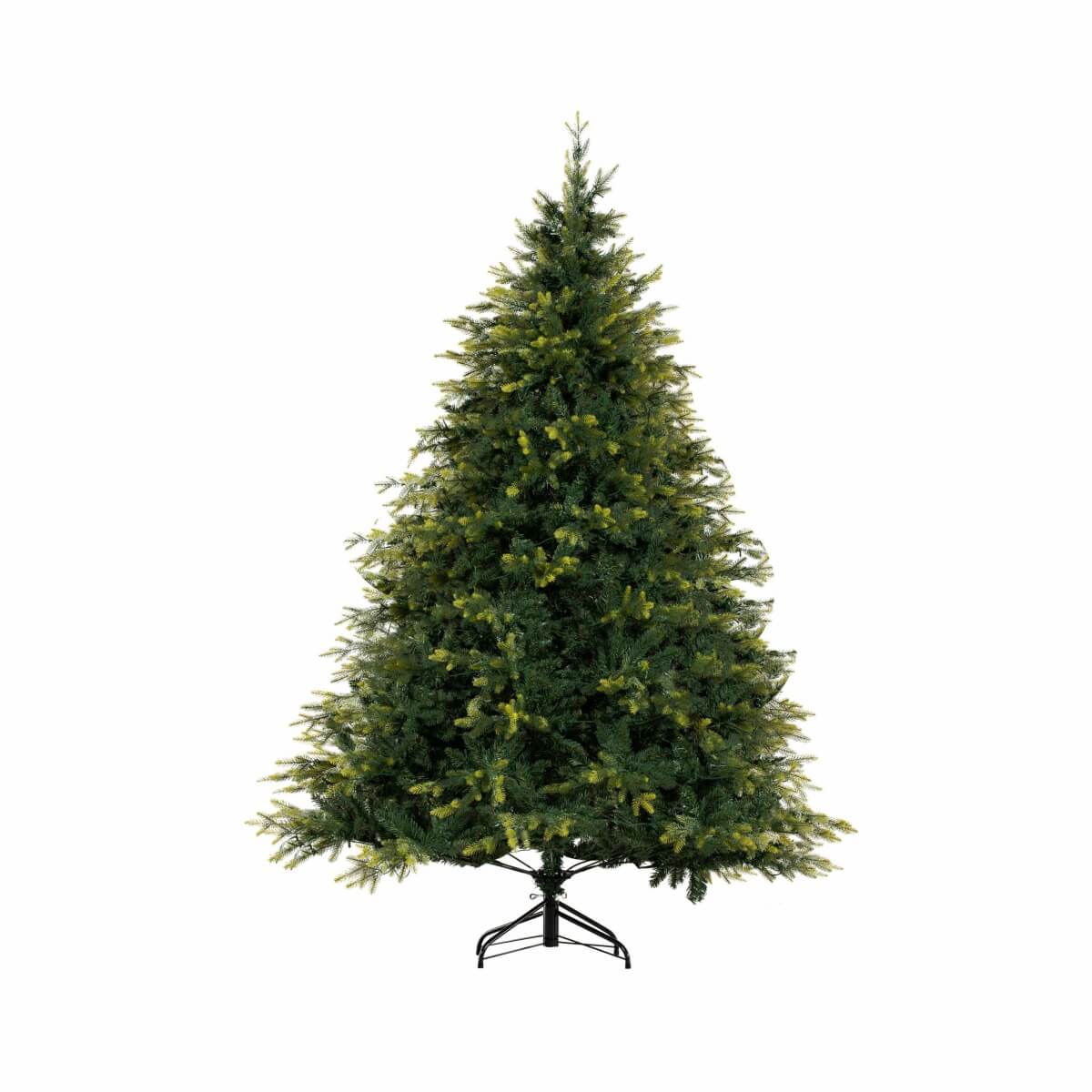 Realistic Full Green Artificial Christmas Tree - PVC & PE Mixed-Foliage Xmas Tree for Easy Setup, 6ft/7ft/8ft