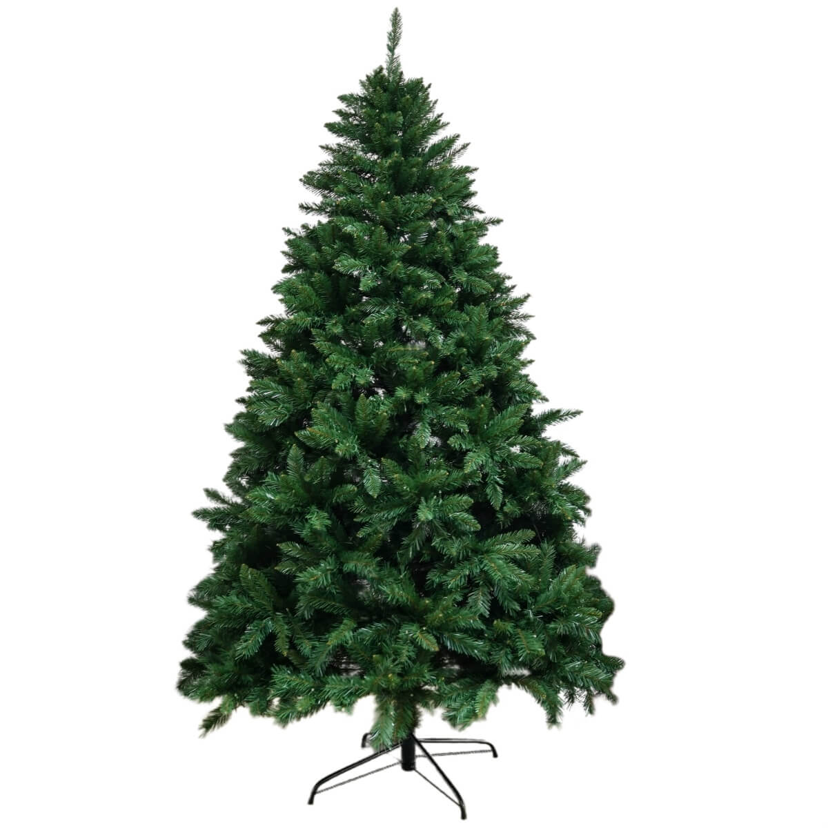 Realistic Full Green Artificial Christmas Tree - Lush PVC Xmas Tree for Indoor Home & Festive Decoration, 5ft/6ft/7ft