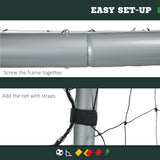 SPORTNOW Football Goal, 8ft x 5ft Garden Football Net, with Ground Stakes