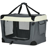 Pet Carrier 70cm Foldable, with Cushion, for Small Dogs and Cats - Grey