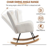 Rocking Recliner Chair - Padded Lounge Chair with Cushion for Living Room and Bedroom