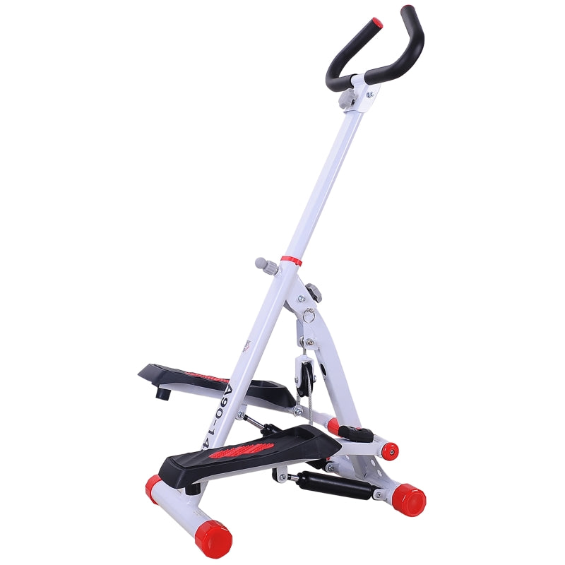Stepper Workout Fitness Machine, Handle Hand Grip, Aerobic Exercise, Red