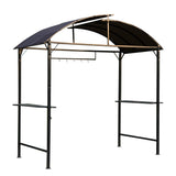 Metal Smoking Gazebo Marquee BBQ Shelter - Coffee