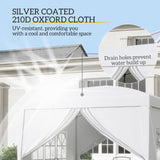 Pop Up Gazebo, Wedding Party Canopy Tent Marquee with Carry Bag and Windows, White