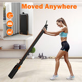 Folding Treadmill with Handrail – Adjustable Incline 1–10 km/h, Low Noise Running Machine for Home & Office with LED Display