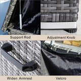 Large Outdoor Wicker Storage Box - Weatherproof Garden & Patio Chest