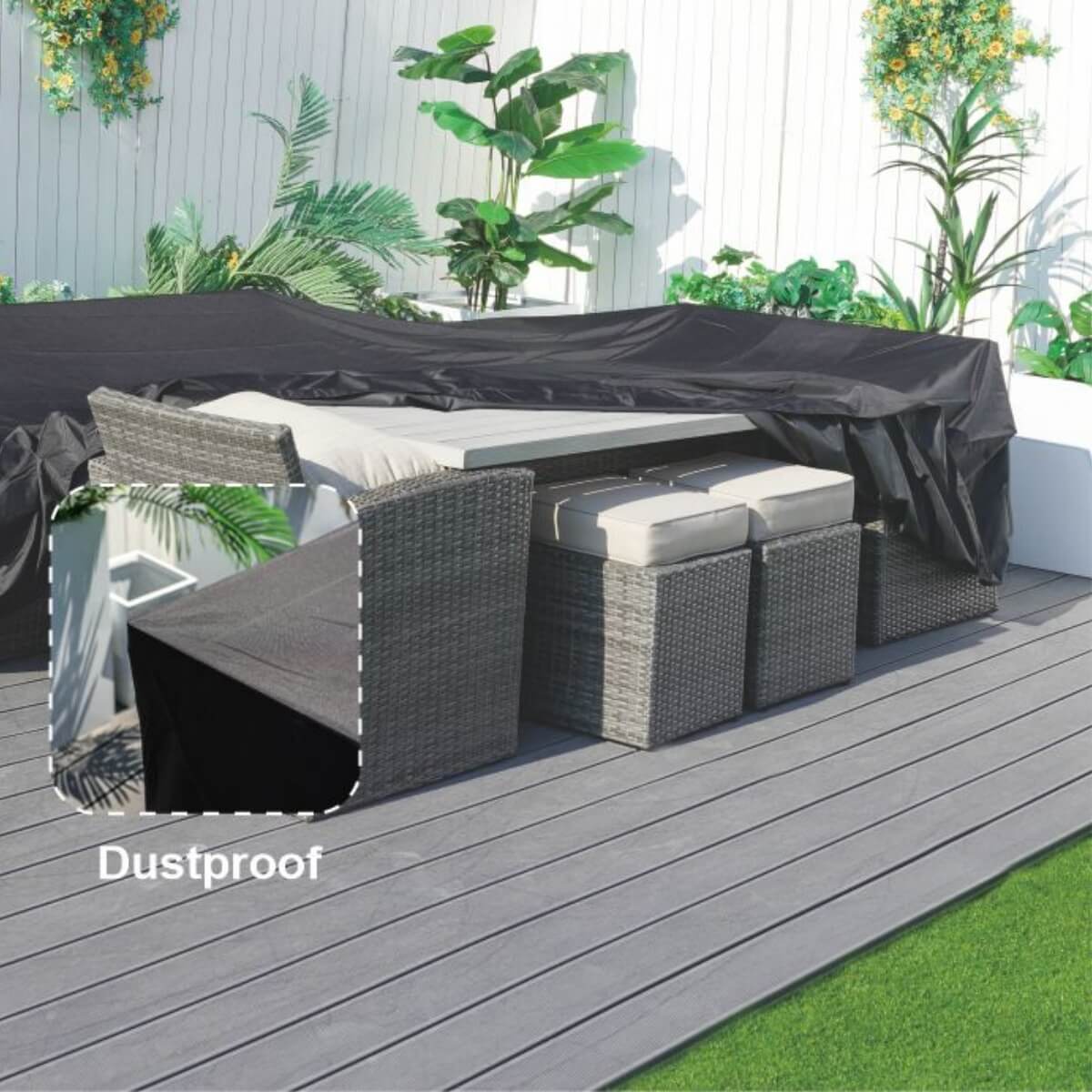 Waterproof Garden Furniture Cover - Heavy Duty Outdoor Patio Cover, All Season Protection