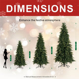 Pre-Lit Artificial Christmas Tree - Realistic Full Green Xmas Tree with LED Lights for Indoor Home Decoration
