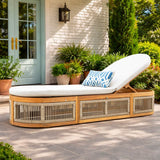 CAVEN Solid Wood Adjustable Sun Lounger
