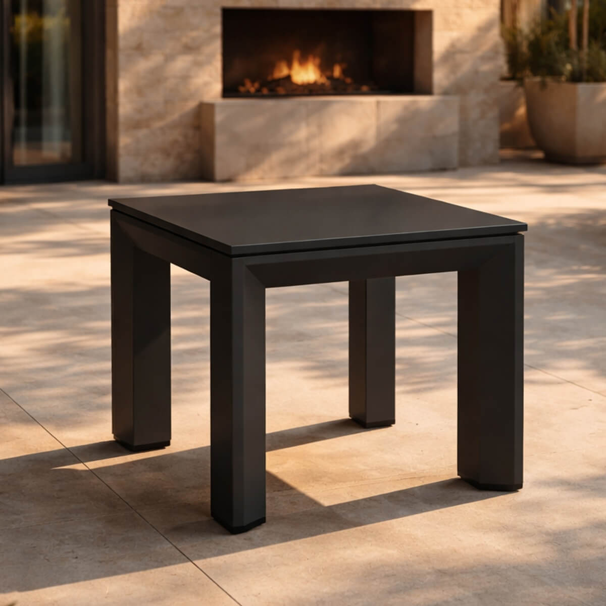 ARVE Aluminum Side Table (Ceramic Glass)