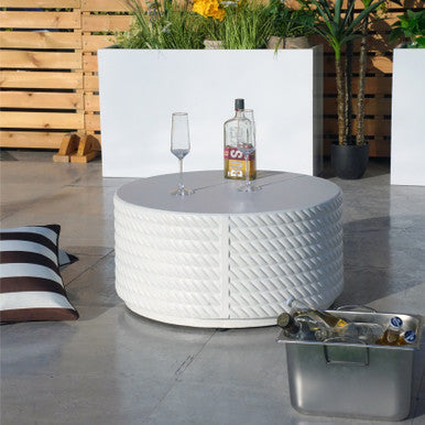 White Waterproof Outdoor Coffee Table - PAT-2462TA