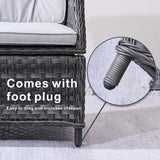 Ravenna 3-Piece Grey Rattan Bistro Set ¨C PAD-1708