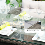 Savannah Sunset 6-Piece Outdoor Rattan Fire Pit Set with Sofas & Storage (PAG-1503+1106R)