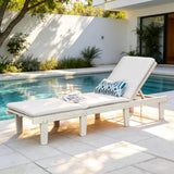 Wooden Sunlounger ¨C Outdoor Garden Deck Chair for Patio, Poolside or Terrace ¨C Abrihome UK