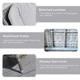 6-Seater Outdoor Fire Pit Dining Set – Rectangle Fire Pit Table for Garden and Patio