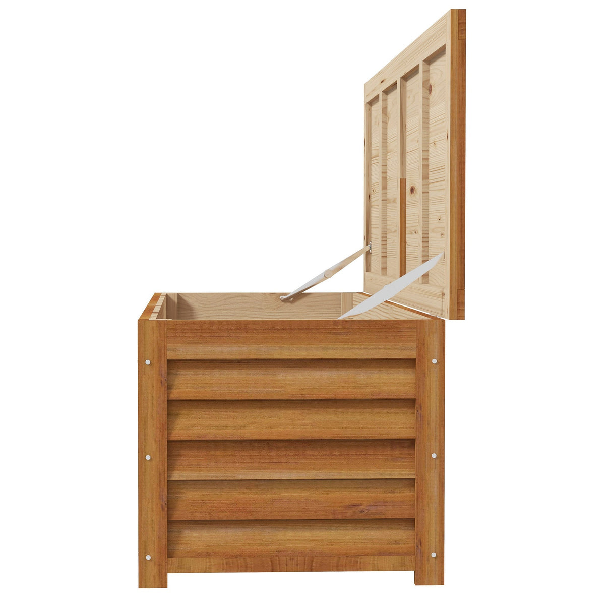 292L Outdoor Storage Box, Deck Box Garden Storage Container, Light Brown
