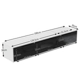 High-Gloss TV Cabinet – White & Black, LED Colour-Changing Lights
