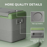 40L Portable Car Refrigerator - Light Green and Grey