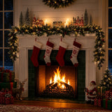 Realistic PVC Christmas Garland - Lush Foliage with Pine Cones, Red Berries & Pre-Lit LED Lights
