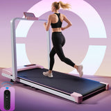 Folding Treadmill with Handrail – Adjustable Incline, 1–10 km/h Running Machine with LED Display & Phone Holder