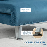 Single Sleeper Chair - Velvet-Feel, Blue
