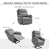 Electric Riser Recliner Chair, 70?? Electric Lift-Up, Faux Leather Grey