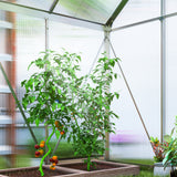 Walk-In Polycarbonate Greenhouse 192.5 x 131cm, Silver-Tone