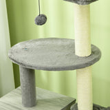 Enclosed Cat Litter Box, Cat House, Cat Bed, Scratching Posts, Platforms, Grey
