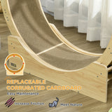Cat Wheel, with Brake and Scratching Pads - Oak Tone