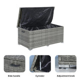 Medium Outdoor Rectangular Woven Rattan Storage Box - PA-3256M