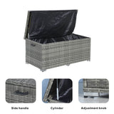 Rattan Garden Storage Box - Medium Outdoor Patio Storage Chest