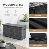 Large Outdoor Wicker Storage Box - Weatherproof Garden & Patio Chest