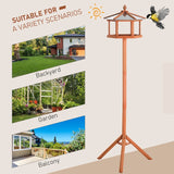 Wooden Bird Table Garden Feeding Station, 153cm