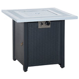 Gas Firepit Table, 71 x 71cm 40000 BTU - Black/Grey