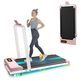 Folding Treadmill with Handrail – Adjustable Incline, 1–10 km/h Running Machine with LED Display & Phone Holder