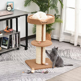 Cat Tower Scratching Posts Tree, 91cm Activity Centre, Brown